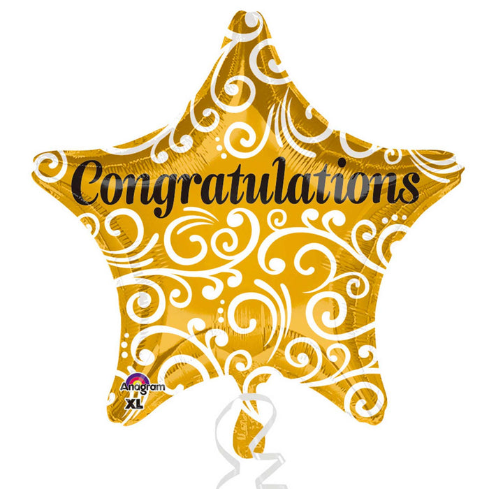 18" Foil Congrats Star Balloon