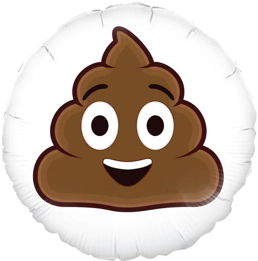 18" Foil Emoji Printed Balloon - Poop The Ultimate Balloon And Party Shop Cheltenham & Gloucester Balloons & Fancy Dress 