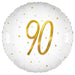 18" Foil Age 90 Balloon - White/Gold The Ultimate Balloon And Party Shop Cheltenham & Gloucester Balloons & Fancy Dress 