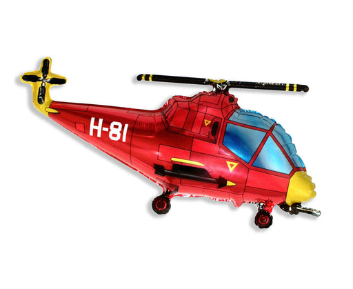 Helicopter Supershape Balloon - Red