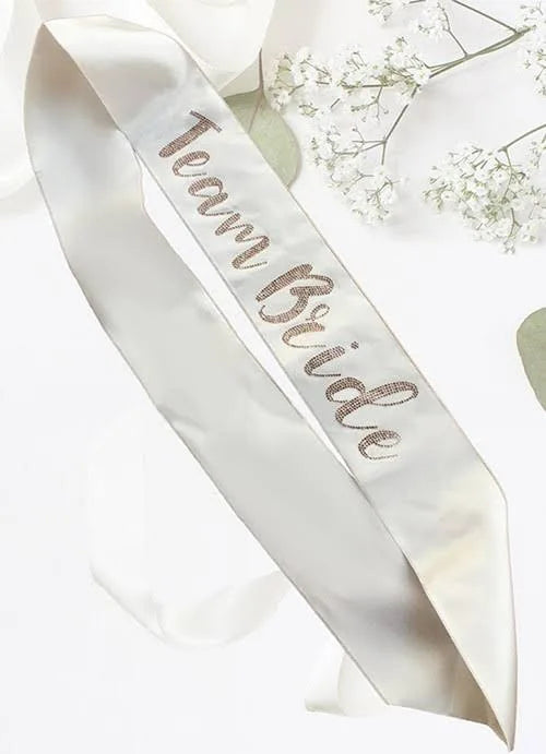 Team Bride Diamanté Sash - Rose Gold The Ultimate Balloon And Party Shop Cheltenham & Gloucester Balloons & Fancy Dress 
