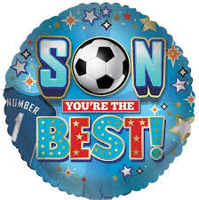 18" Football Birthday Son Balloon The Ultimate Balloon And Party Shop Cheltenham & Gloucester Balloons & Fancy Dress 