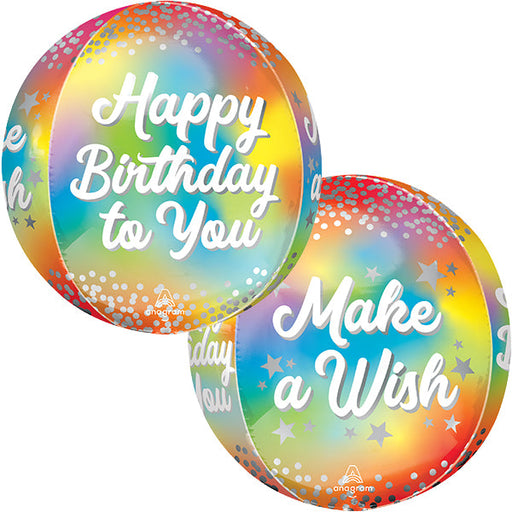 Orbz Birthday Foil Balloon - Birthday Bright The Ultimate Balloon And Party Shop Cheltenham & Gloucester Balloons & Fancy Dress 