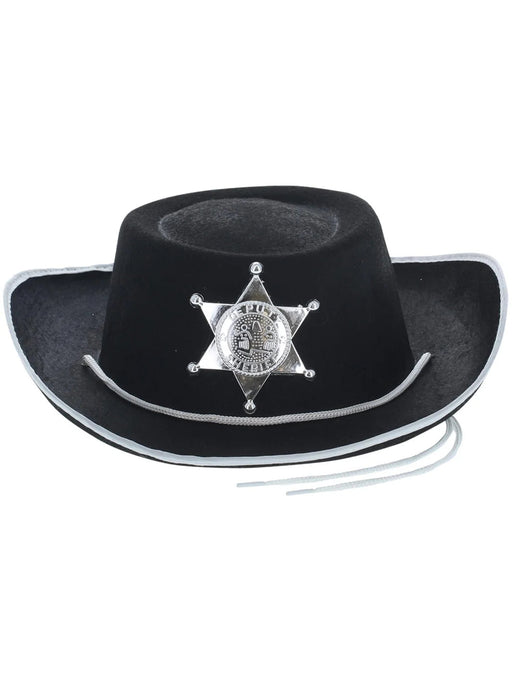 Black Felt Sheriff Hat (Kids) The Ultimate Balloon And Party Shop Cheltenham & Gloucester Balloons & Fancy Dress 