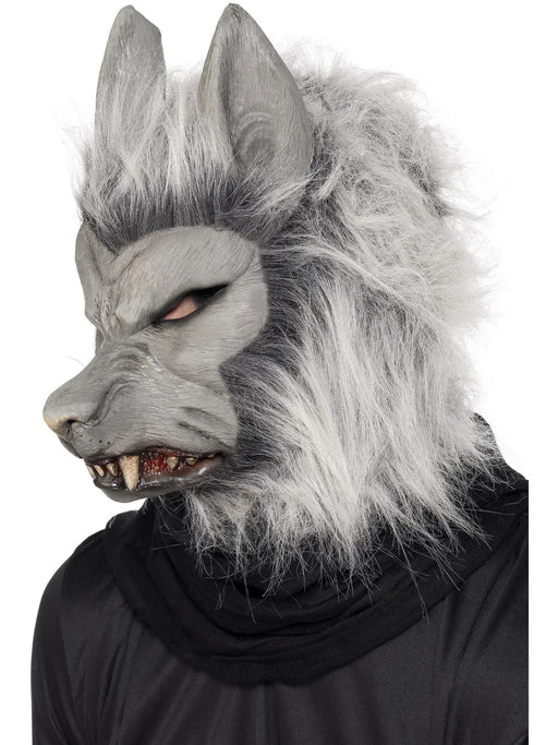 Rubber Wolf Mask (Grey) The Ultimate Balloon And Party Shop Cheltenham & Gloucester Balloons & Fancy Dress 