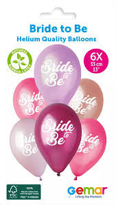 Bride To Be Chrome Balloons (6pk) The Ultimate Balloon And Party Shop Cheltenham & Gloucester Balloons & Fancy Dress 