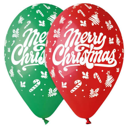 Merry Christmas Latex Balloons (6pk) The Ultimate Balloon And Party Shop Cheltenham & Gloucester Balloons & Fancy Dress 