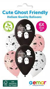Cute Ghost Asst Halloween Balloons (6pk) The Ultimate Balloon And Party Shop Cheltenham & Gloucester Balloons & Fancy Dress 