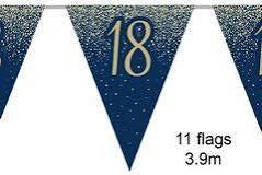 Age 18 Bunting - Navy/Gold The Ultimate Balloon And Party Shop Cheltenham & Gloucester Balloons & Fancy Dress 