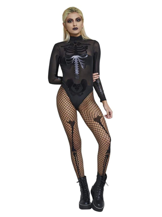 Fever Skeleton Sheer Leotard