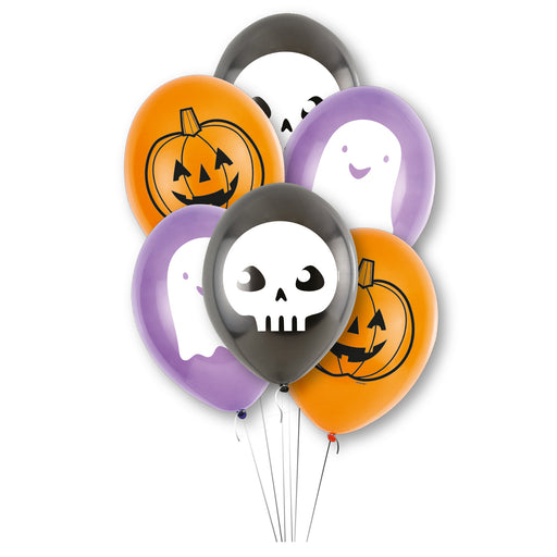 Assorted Halloween Printed Balloons (6pk)
