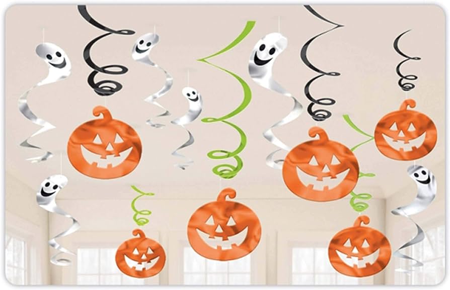 Halloween Swirl Decorations (12 Pieces)