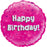 18" Foil Happy Birthday - Bright Pink Glitz