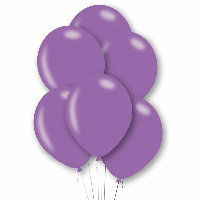 Latex Plain Balloons - Metalic Purple (10pk)