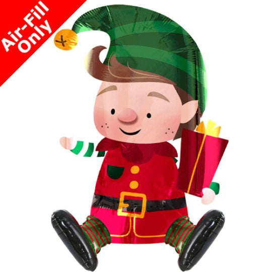 Air Fill Sitting Elf Balloon