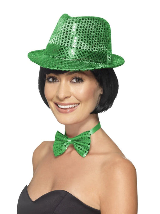 Sequin Trilby - Green