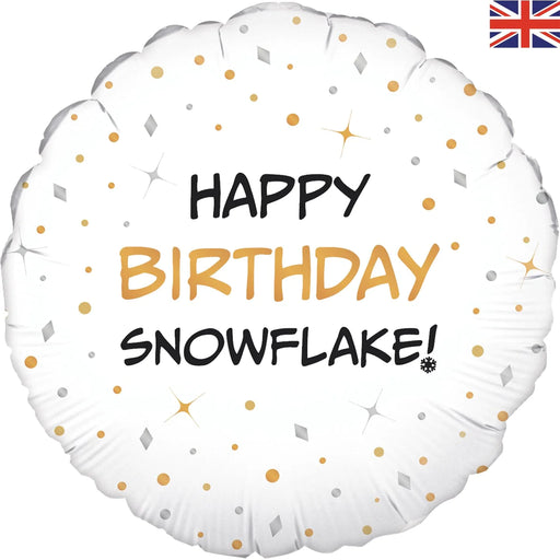 Adult Birthday Foil Balloon - Snowflake