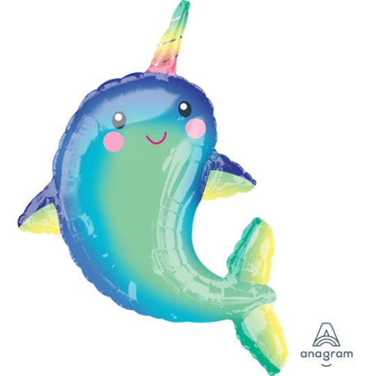 Whale Unicorn Supershape Foil Balloon