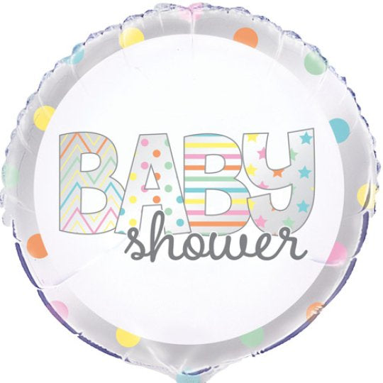 18" Foil Baby Shower Circle Balloon