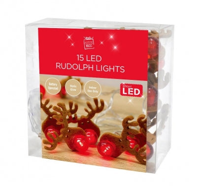 Christmas Garland Lights - Rudolf
