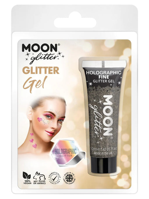Moon Glitter Face & Body Gel - Black