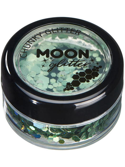 Cosmetic Chunky Glitter Pot - Mint Green