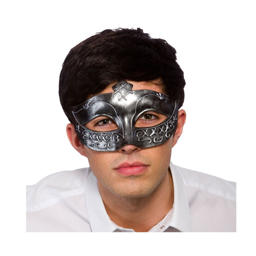 Gladiator Masquerade Eyemask - Antique Silver