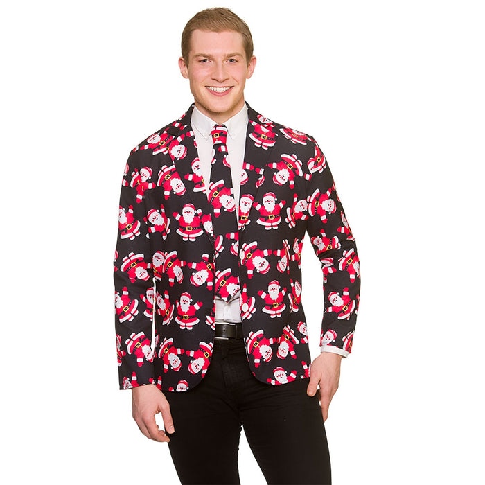 Christmas Jacket & Tie Set - Santa Print