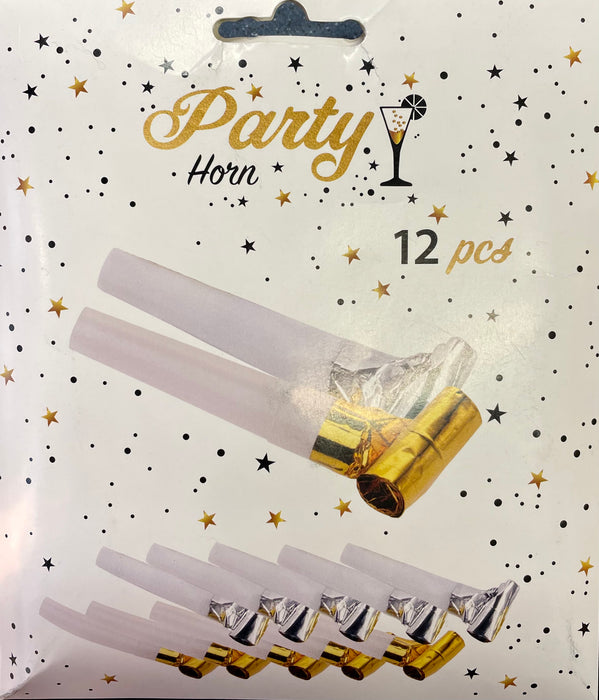 Party Foil Blowouts (12pk) - Gold/Silver