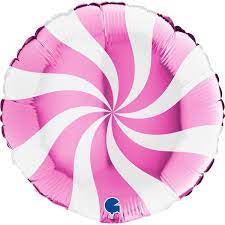 18" Foil Christmas Candy Balloon - Pink