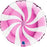 18" Foil Christmas Candy Balloon - Pink