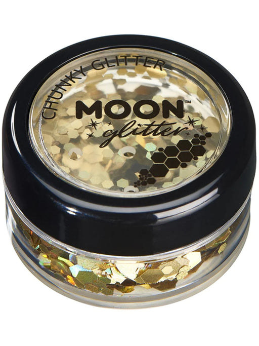 Cosmetic Chunky Golden Griffin Glitter Pot - Gold