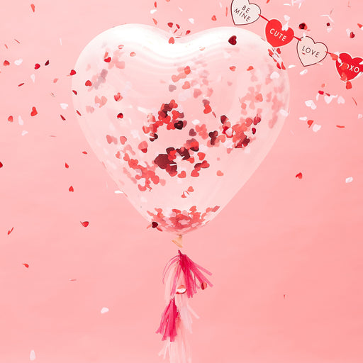 Large Heart Confetti Balloon Kit