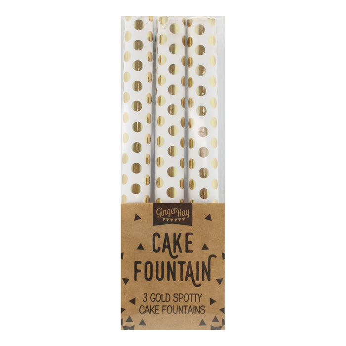 Ice Fountain Candles - Polka Dot Gold