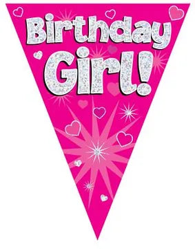 Birthday Bunting - Birthday Girl Pink