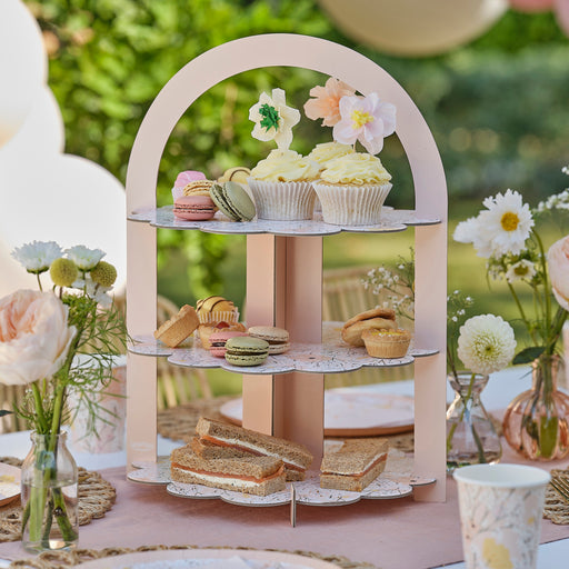 Floral Afternoon Tea Cake Stand