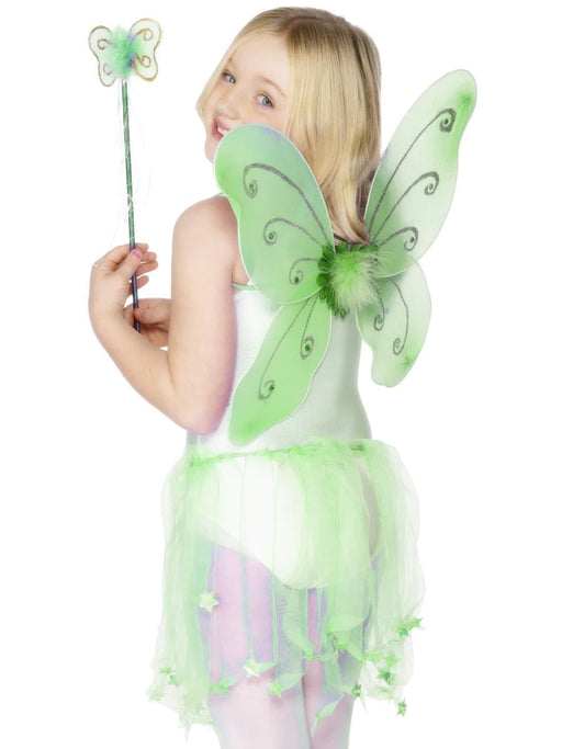 Butterfly Wings & Wand Set - Green