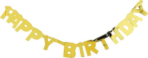 Happy Birthday Letter Card Banner - Gold