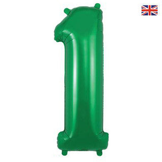 Large Number Green 34” Foil Balloon - 1