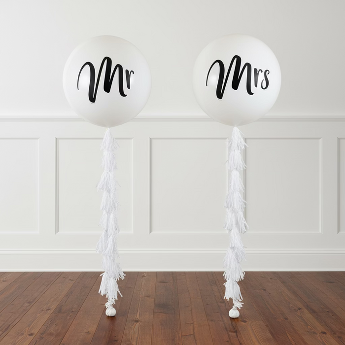 Large 3ft Mr & Mrs Filled Balloons The Ultimate Balloon And Party Shop Cheltenham & Gloucester Balloons & Fancy Dress 
