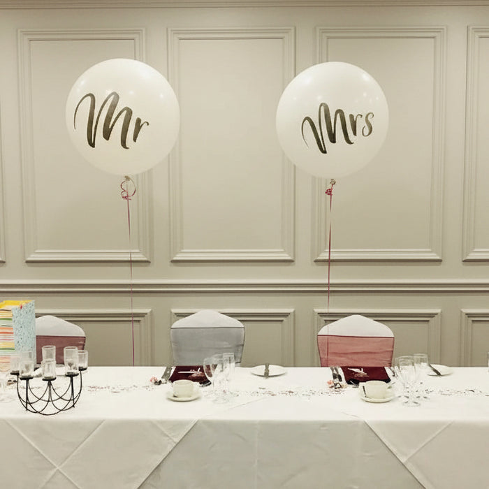 Large 3ft Mr & Mrs Filled Balloons The Ultimate Balloon And Party Shop Cheltenham & Gloucester Balloons & Fancy Dress 