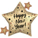 Large Foil Happy New Year Star Balloon The Ultimate Balloon And Party Shop Cheltenham & Gloucester Balloons & Fancy Dress 