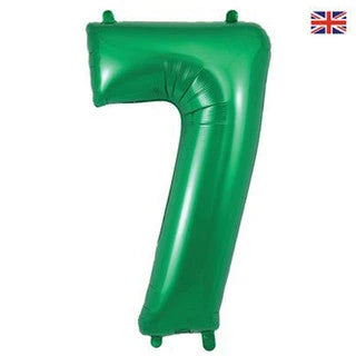Large Number Green 34” Foil Balloon - 7 The Ultimate Balloon And Party Shop Cheltenham & Gloucester Balloons & Fancy Dress 