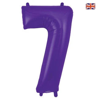 Large Number Purple 34” Foil Balloon - 7 The Ultimate Balloon And Party Shop Cheltenham & Gloucester Balloons & Fancy Dress 