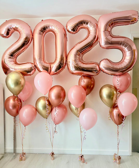 Large Number “2025” Helium Balloon Display The Ultimate Balloon And Party Shop Cheltenham & Gloucester Balloons & Fancy Dress 