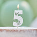 Leaf Foilage Wax Number Candle - 5 The Ultimate Balloon And Party Shop Cheltenham & Gloucester Balloons & Fancy Dress 