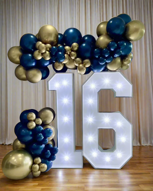 Light-Up Numbers (4ft) - Double Set - 16 The Ultimate Balloon And Party Shop Cheltenham & Gloucester Balloons & Fancy Dress 