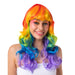 Long Curly Rainbow Wig The Ultimate Balloon And Party Shop Cheltenham & Gloucester Balloons & Fancy Dress 