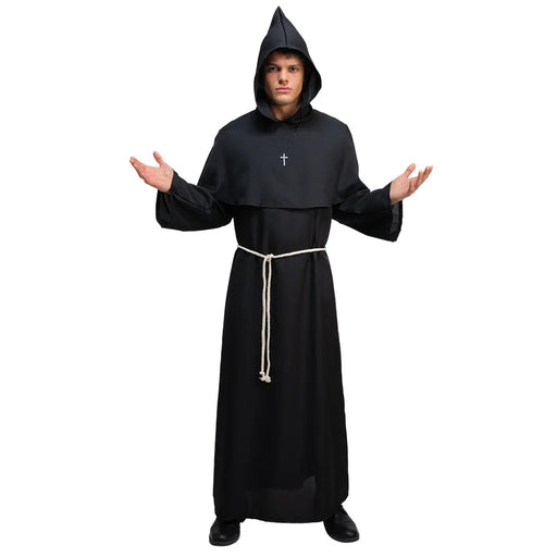 Medieval Monk Robe - Black The Ultimate Balloon And Party Shop Cheltenham & Gloucester Balloons & Fancy Dress 