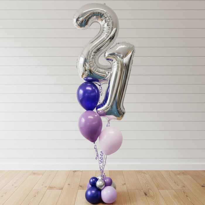 Mixed Number Balloon Display - Purple Mix The Ultimate Balloon And Party Shop Cheltenham & Gloucester Balloons & Fancy Dress 